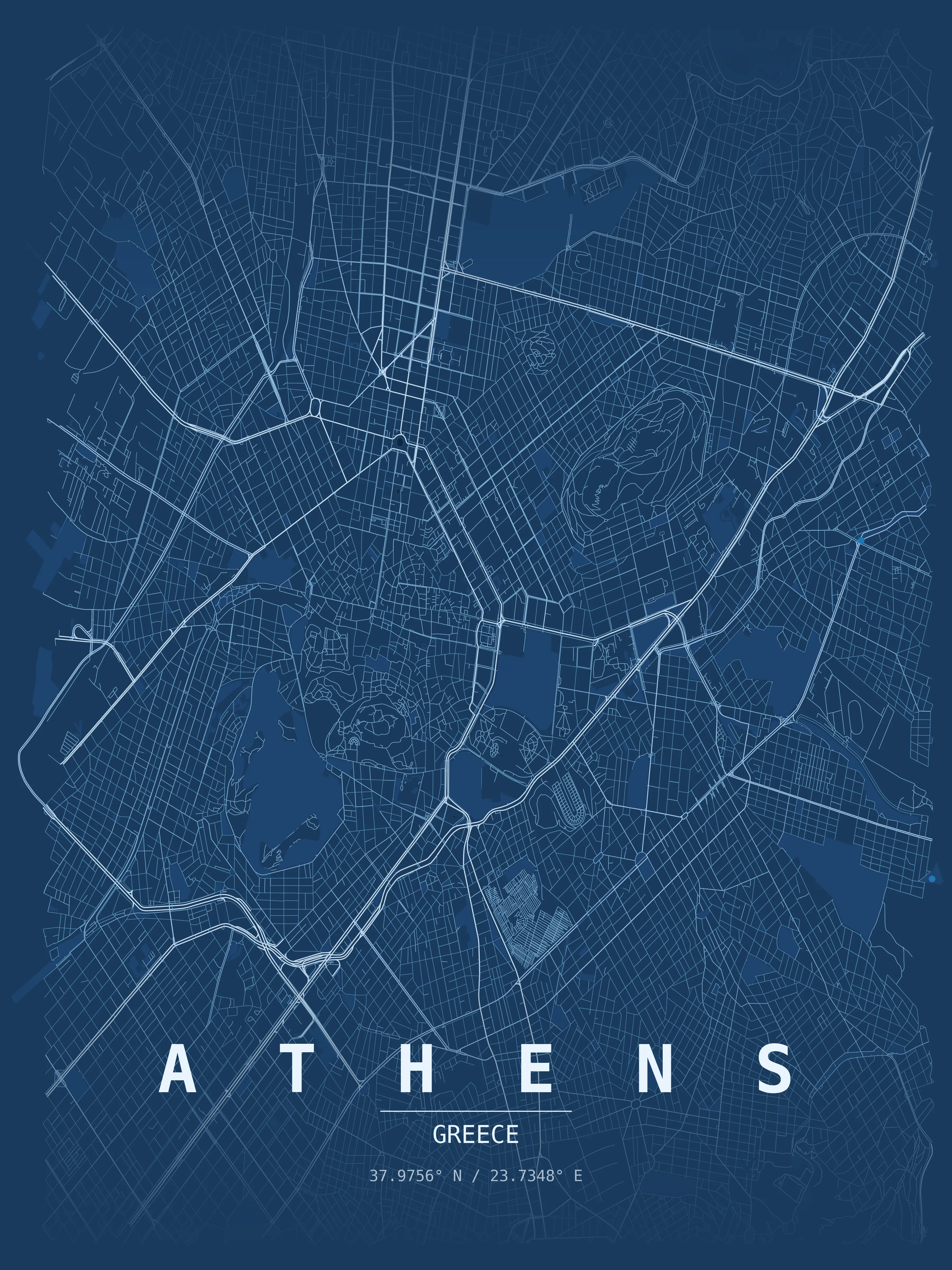 Street map of Athens