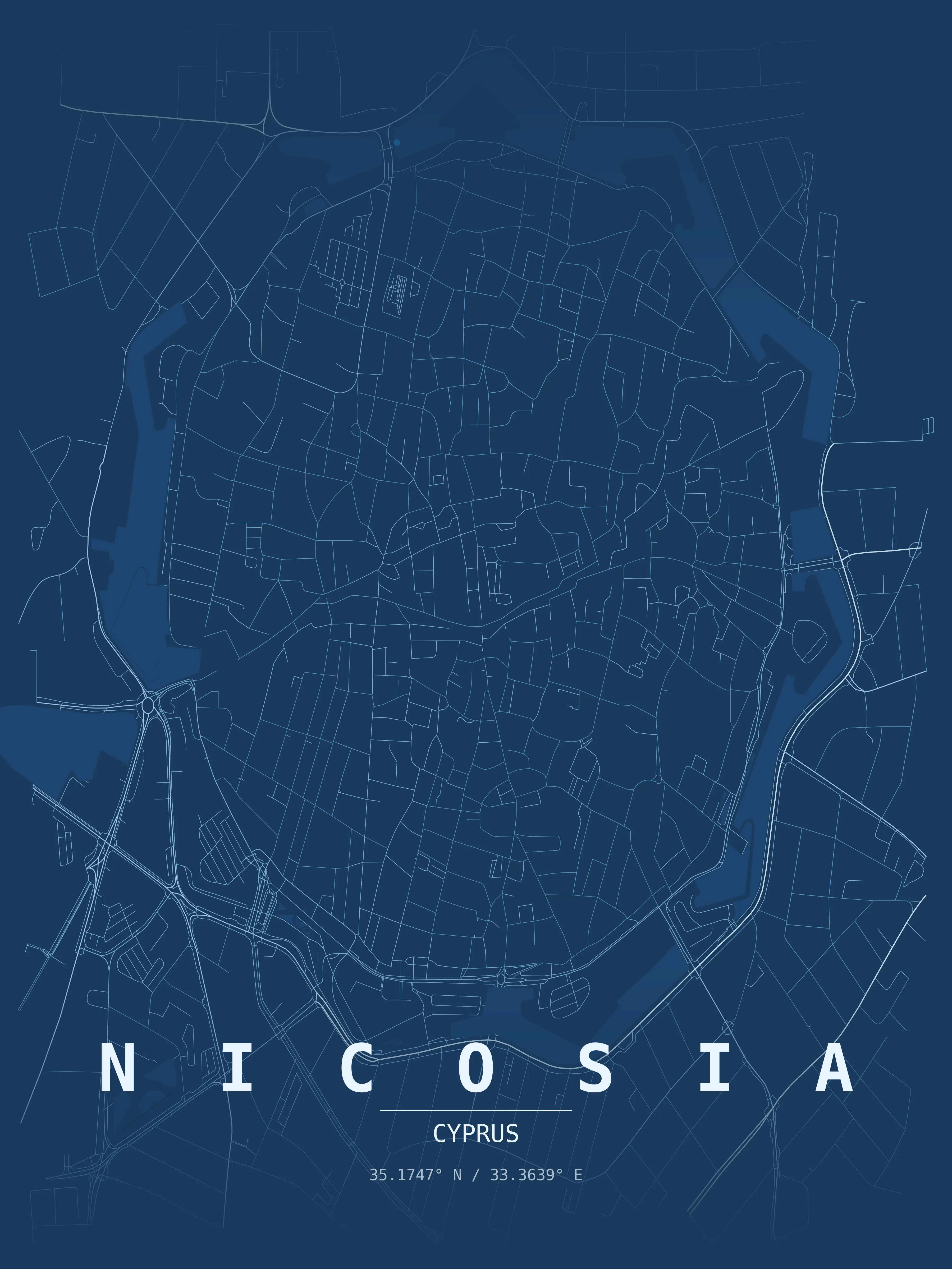 Street map of Nicosia